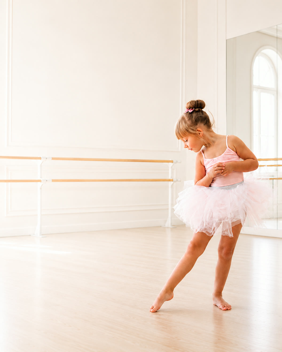 Bambine durante una lezione di propedeutica alla danza